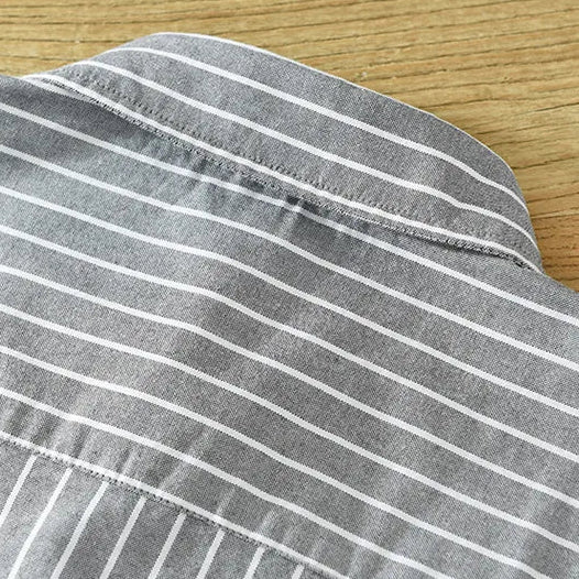 Cotton Stripe Button Up Shirt