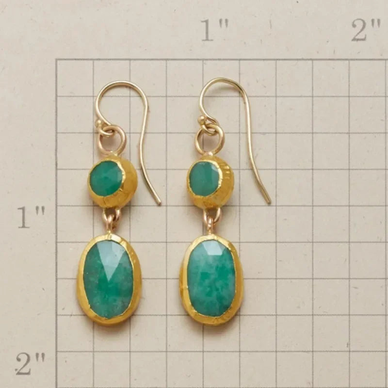 Eternal Emerald Gold Earrings