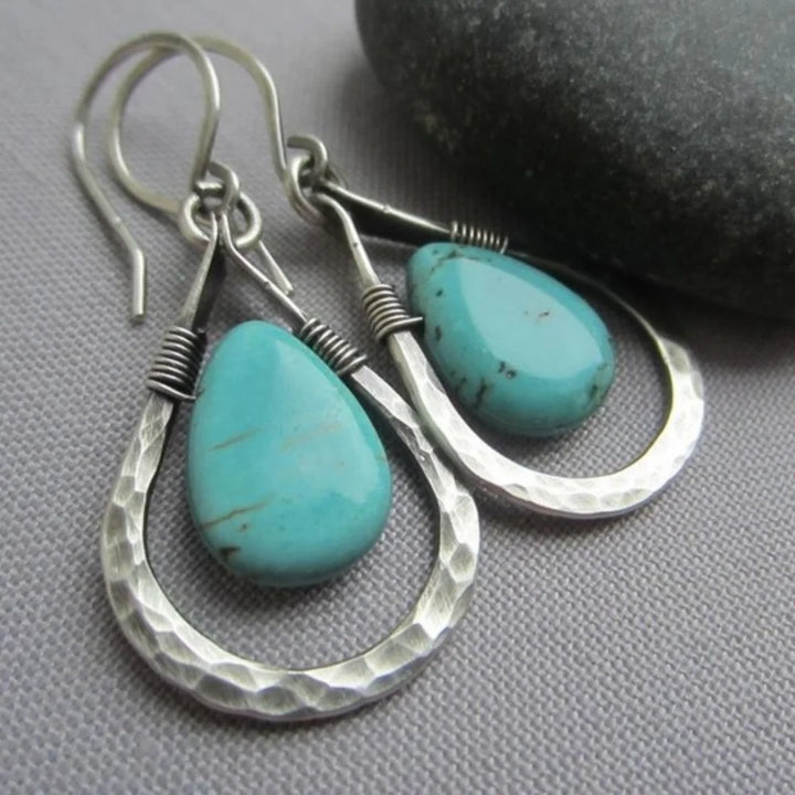 Majestic Sapphire Turquoise Earrings