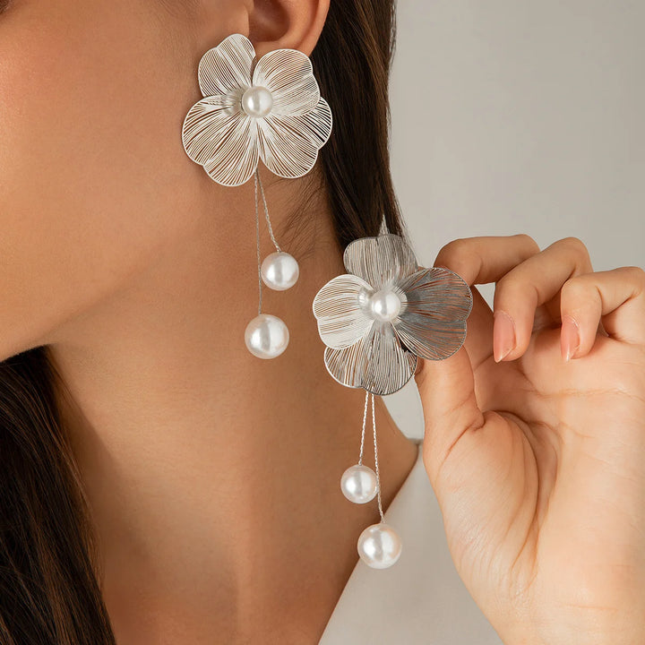 Flora Pearl Drop Earrings