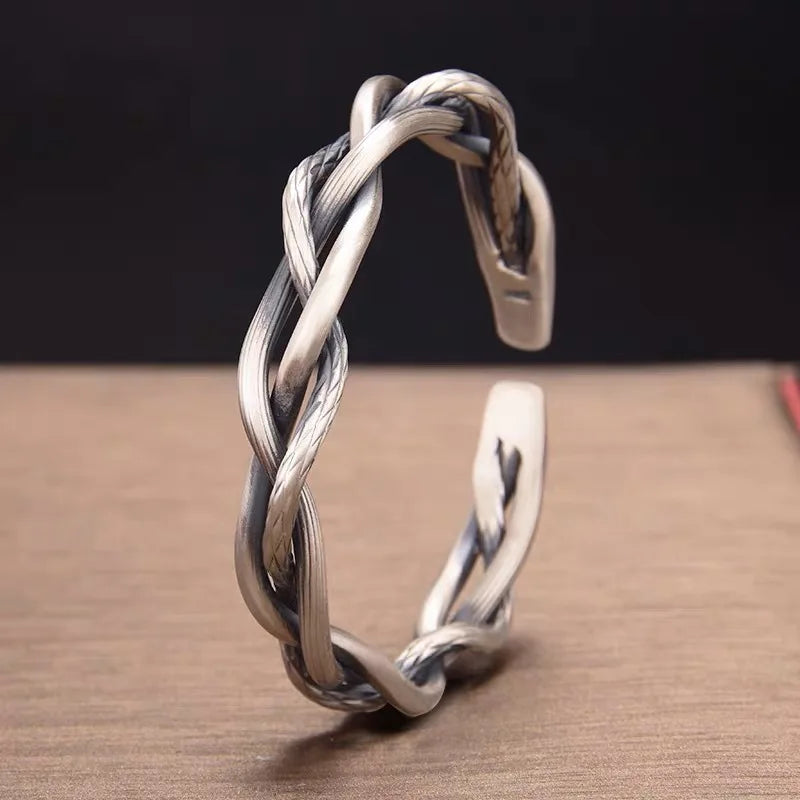 Elite Sterling Silver Twist Bracelet