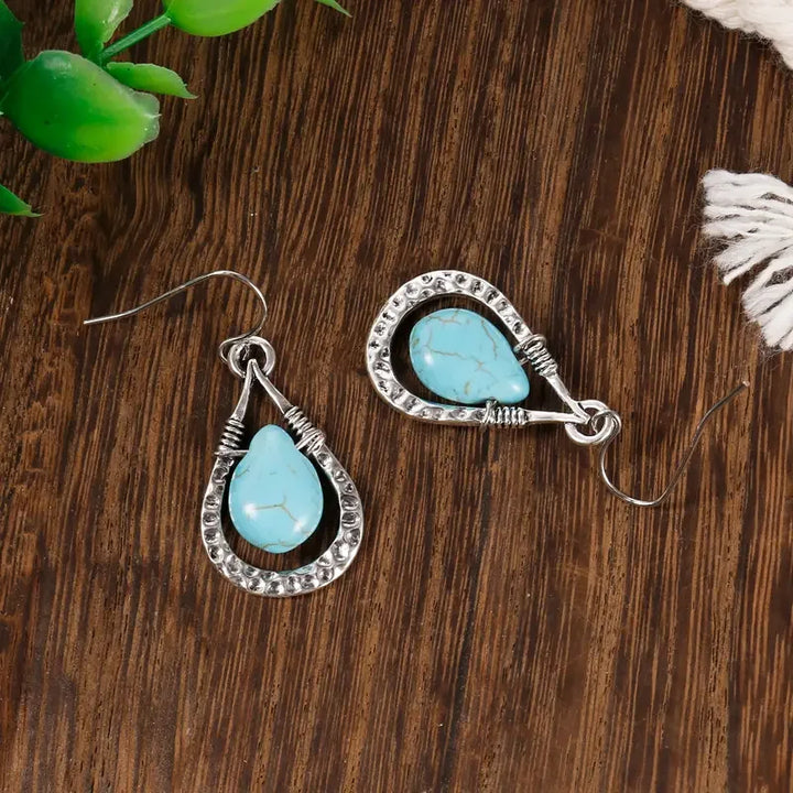 Majestic Sapphire Turquoise Earrings