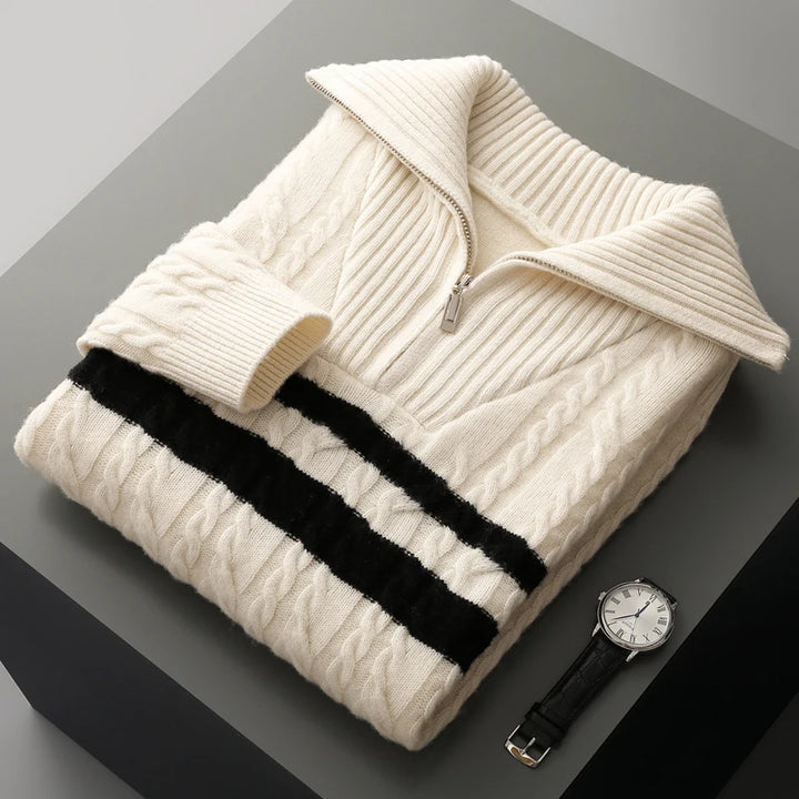 Pure Merino Wool Half-Zip Sweater