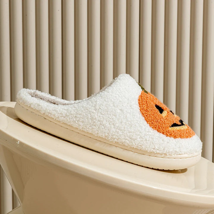 Cozy Halloween Pumpkin Slippers