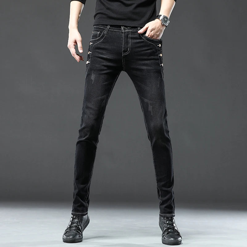 Soren Button Skinny Jeans