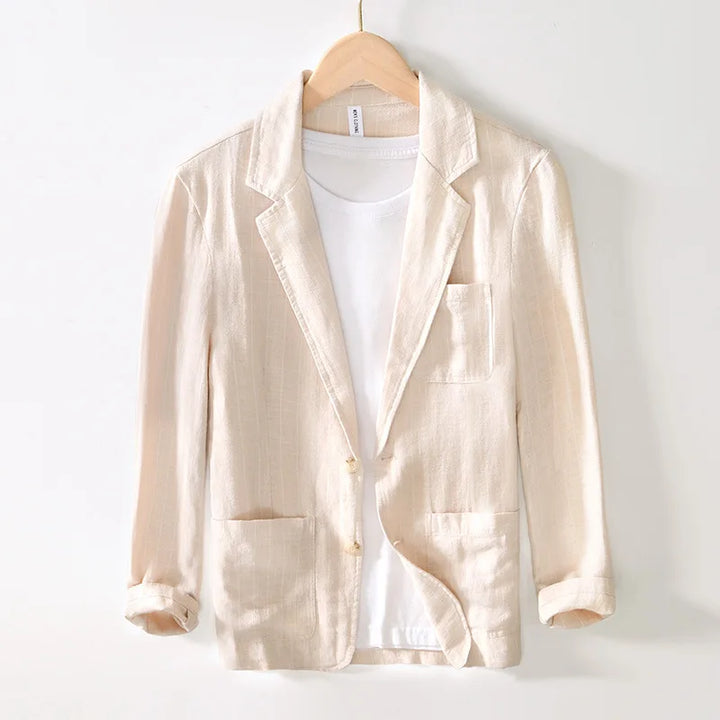 Wesley Striped Linen Blazer