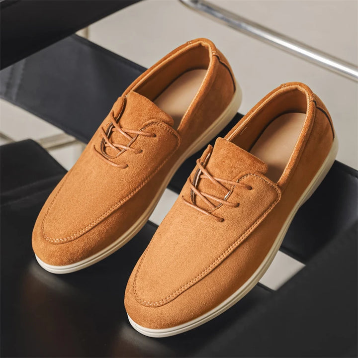 Lennon Suede Lace-up Loafers