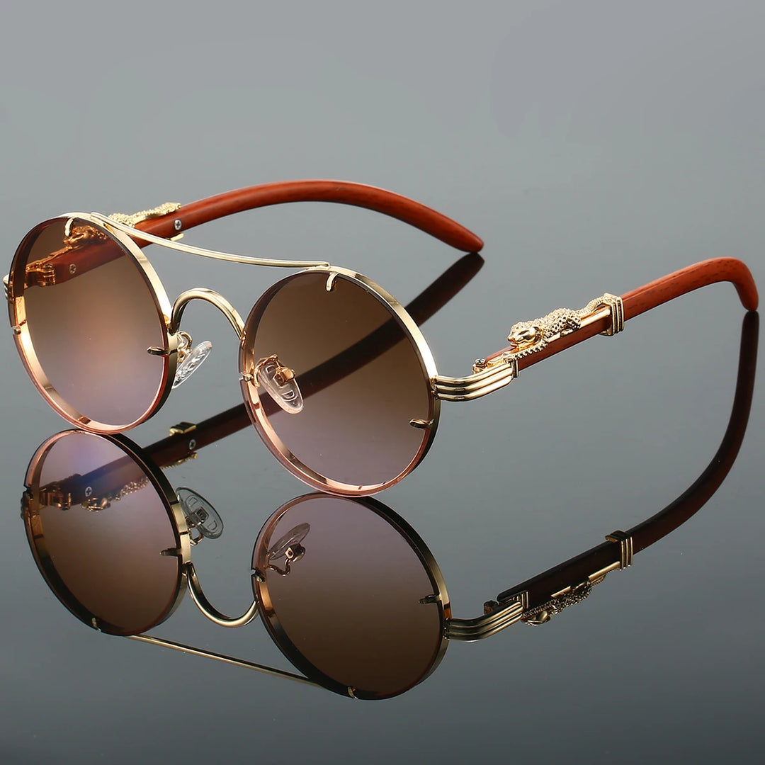 Velar Gold Round Sunglasses