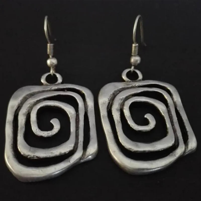 Solara Spiral Drop Earrings