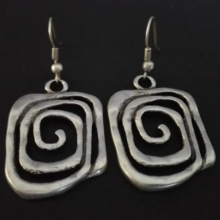 Solara Spiral Drop Earrings