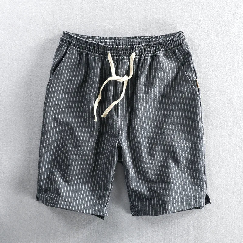 Shoreline Striped Linen Shorts