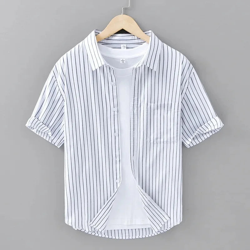 Harbor Stripe Cotton Shirt