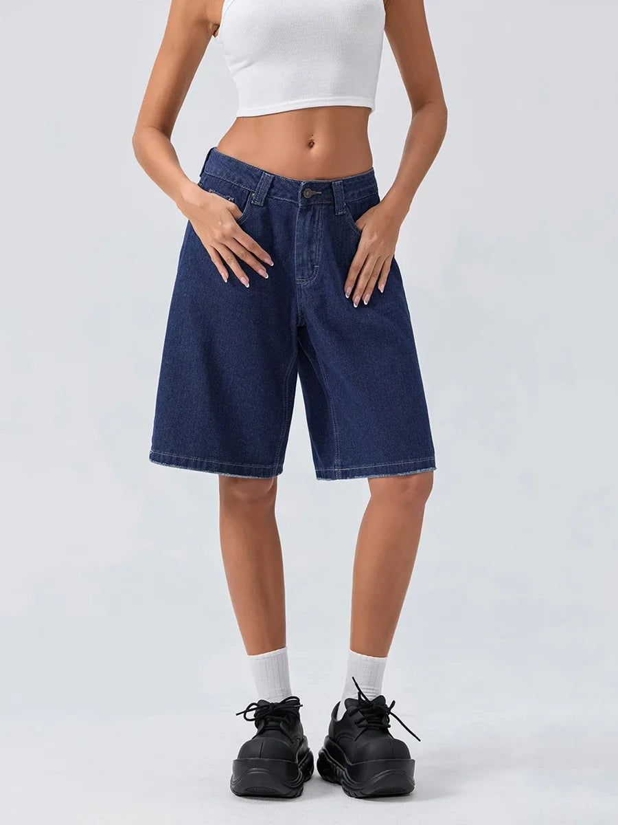 Kaia Street Denim Shorts