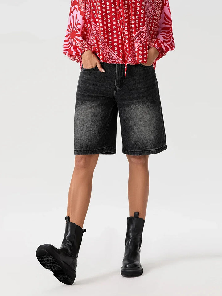 Kaia Street Denim Shorts