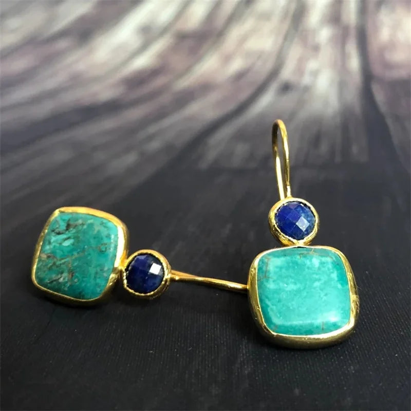 Astra Turquoise Sapphire Earrings