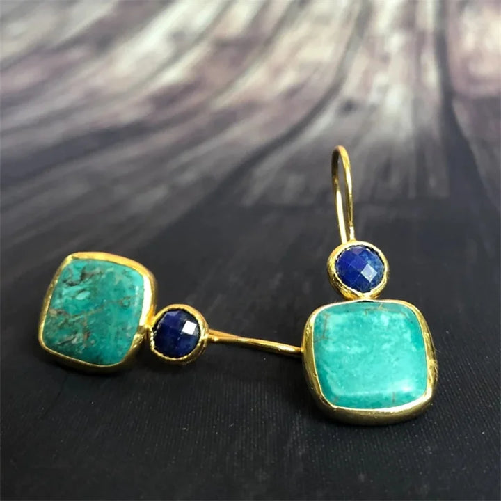 Astra Turquoise Sapphire Earrings