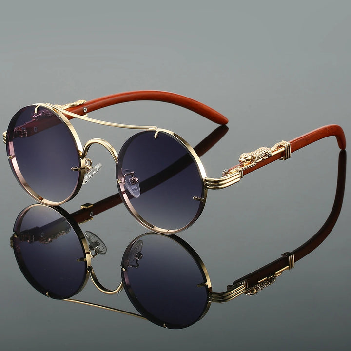 Velar Gold Round Sunglasses
