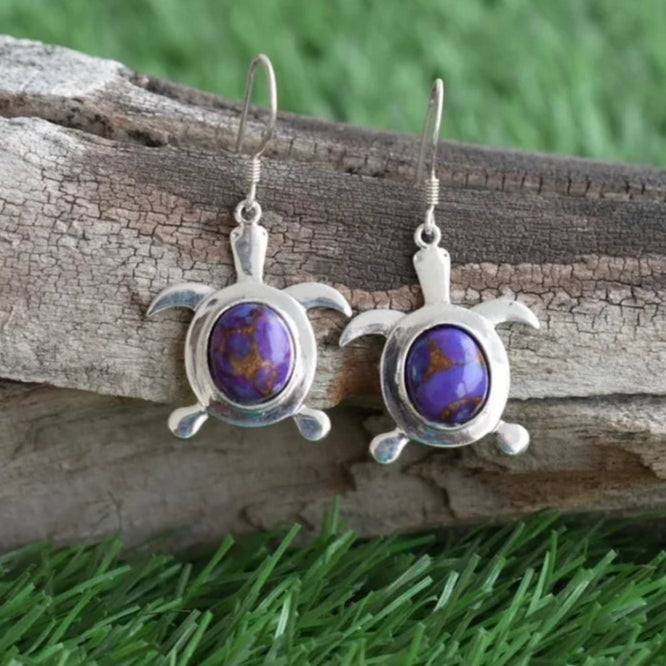 Vivienne Turtle Gem Earrings