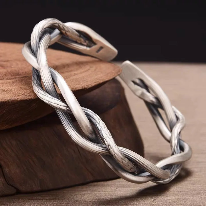 Elite Sterling Silver Twist Bracelet