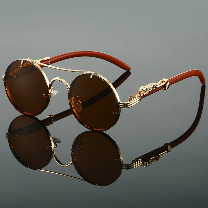 Velar Gold Round Sunglasses
