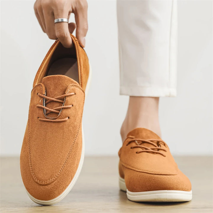 Lennon Suede Lace-up Loafers