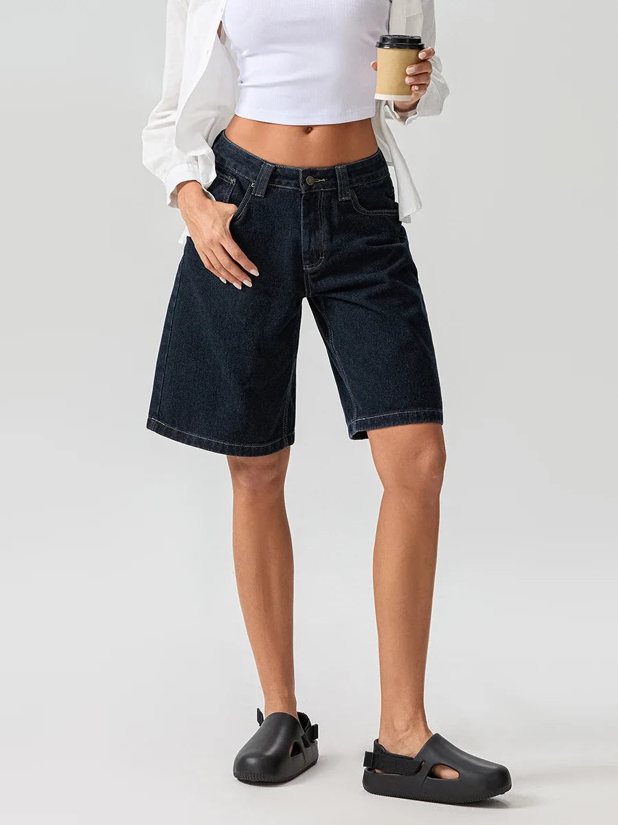 Kaia Street Denim Shorts