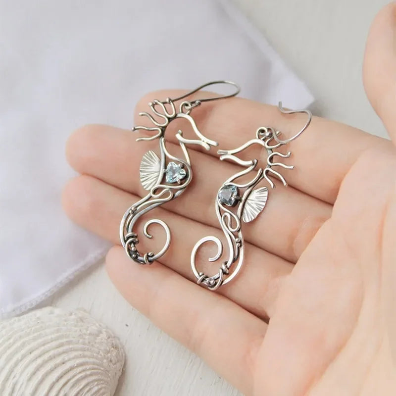 Aqua Siren Gemstone Earrings