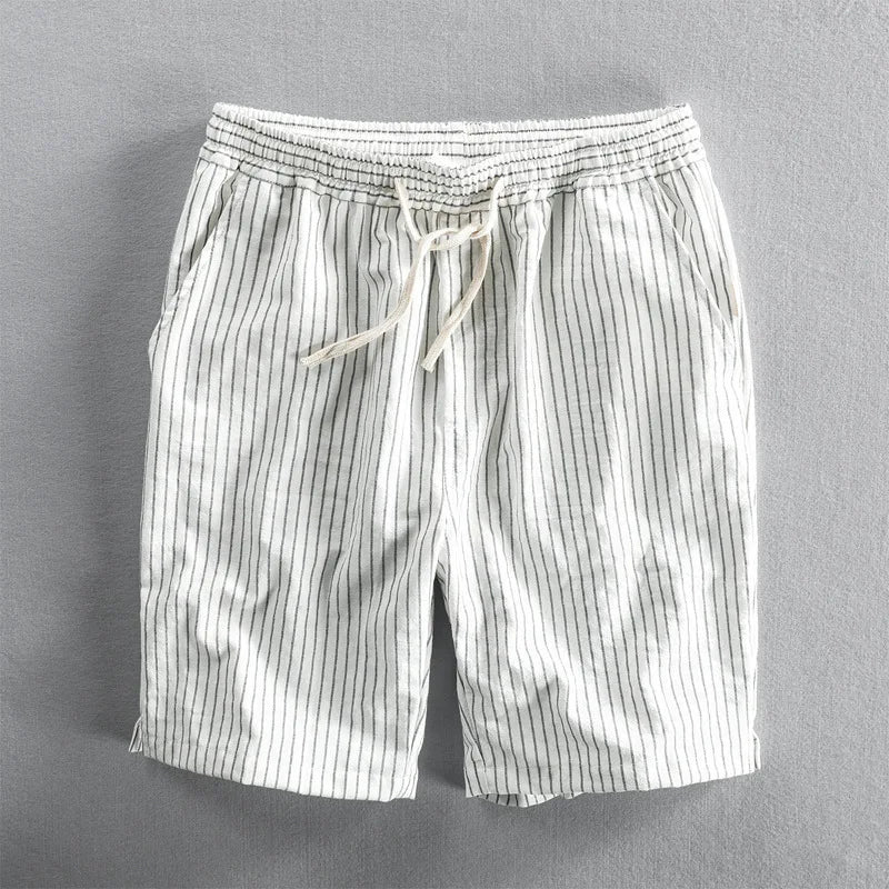 Shoreline Striped Linen Shorts