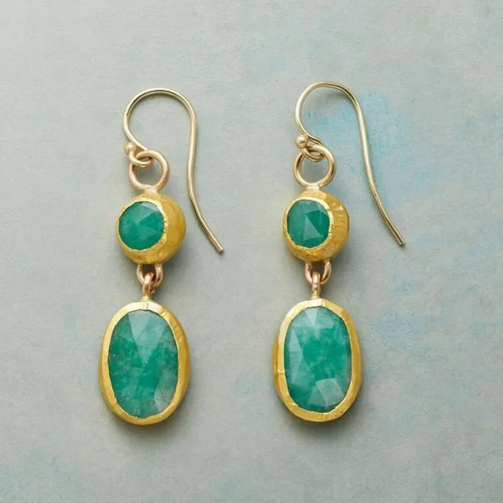 Eternal Emerald Gold Earrings