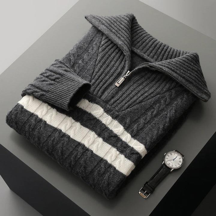 Pure Merino Wool Half-Zip Sweater