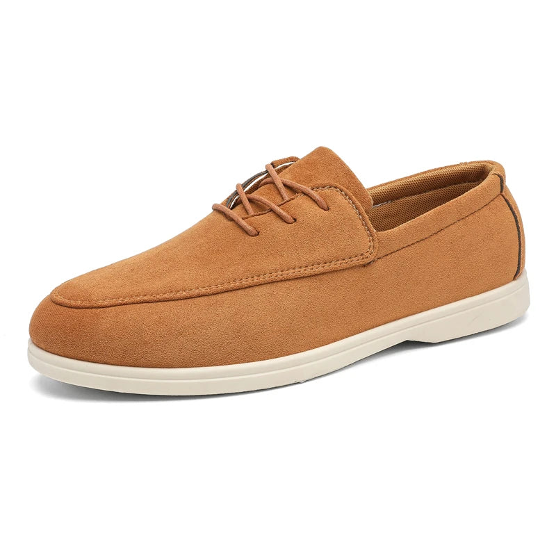Lennon Suede Lace-up Loafers