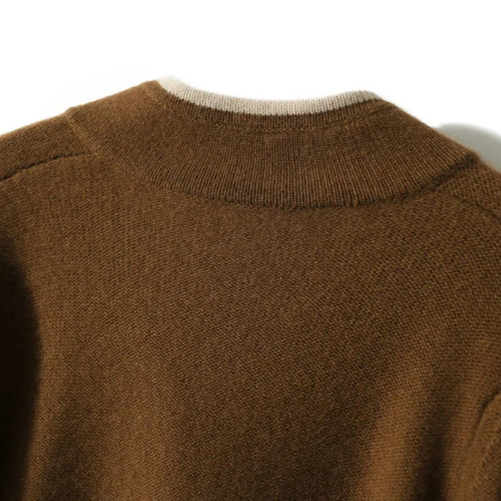 Oriana Two-Tone Knit Cardigan