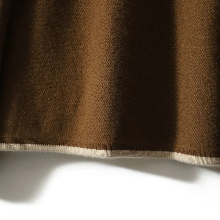 Oriana Two-Tone Knit Cardigan