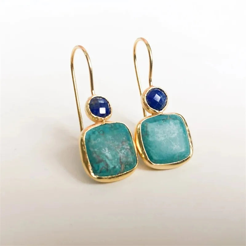 Astra Turquoise Sapphire Earrings