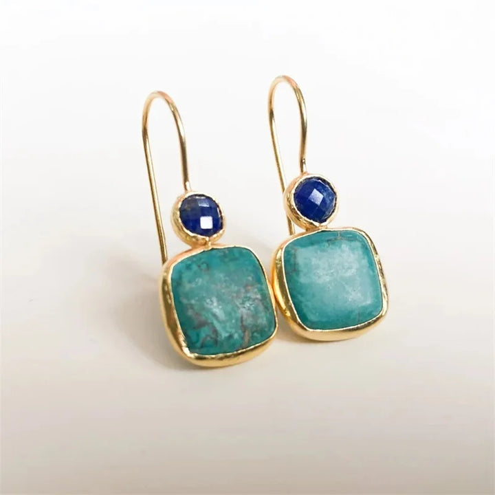 Astra Turquoise Sapphire Earrings