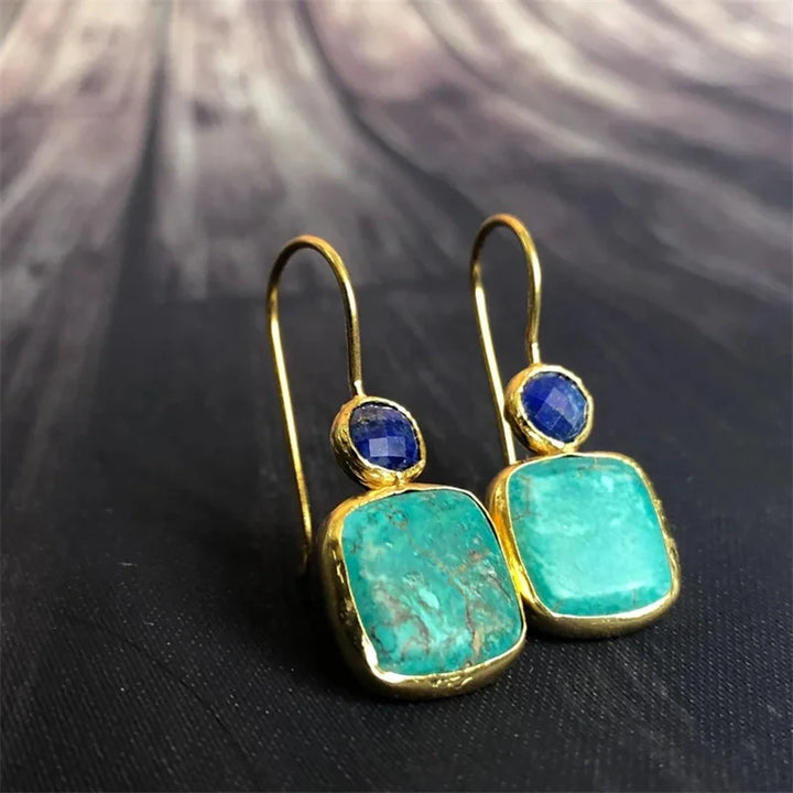 Astra Turquoise Sapphire Earrings
