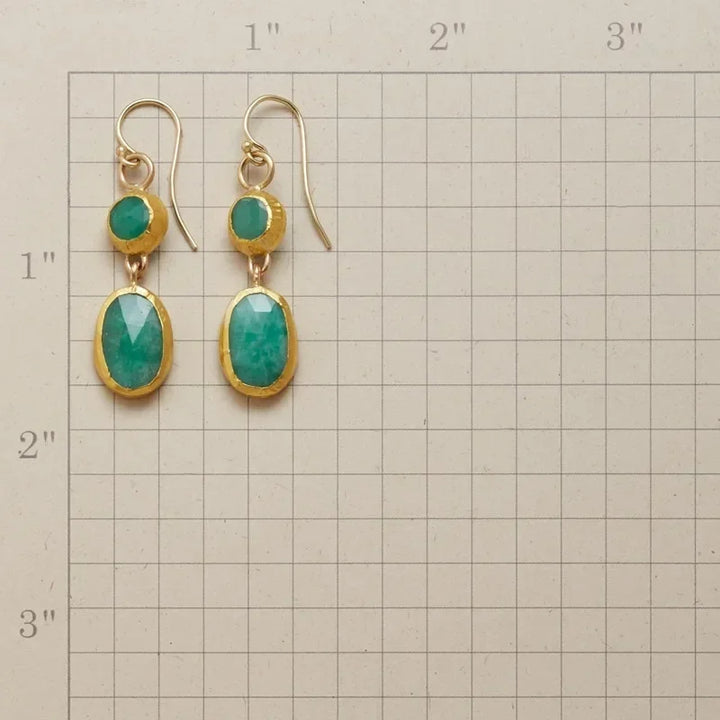 Eternal Emerald Gold Earrings