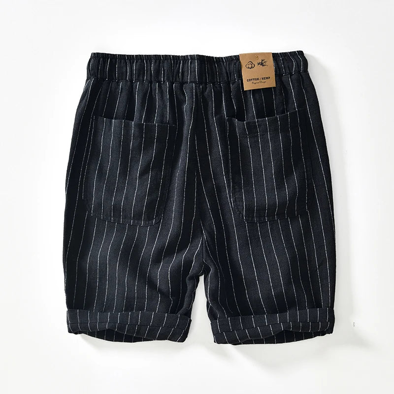 Rowan Striped Linen Shorts
