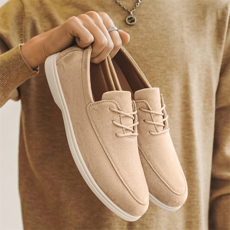 Lennon Suede Lace-up Loafers