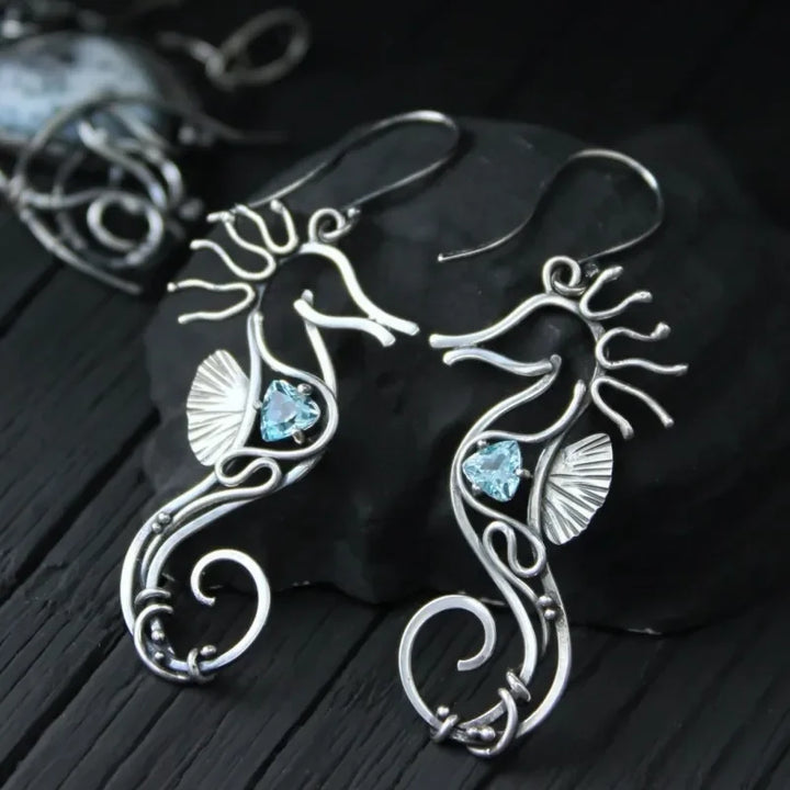 Aqua Siren Gemstone Earrings