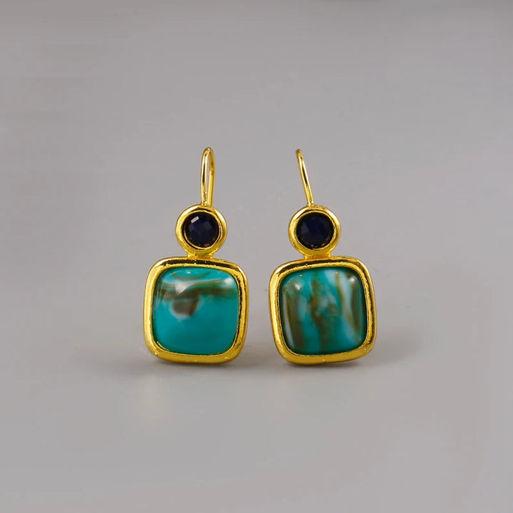 Astra Turquoise Sapphire Earrings
