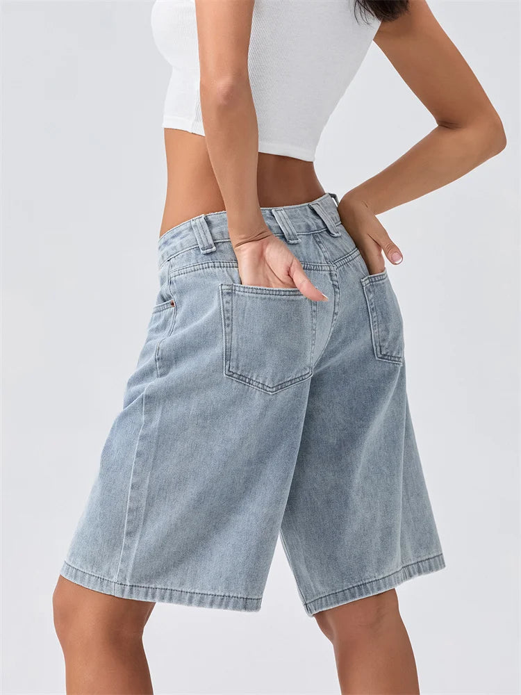 Kaia Street Denim Shorts