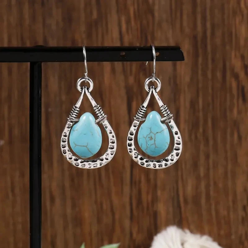 Majestic Sapphire Turquoise Earrings