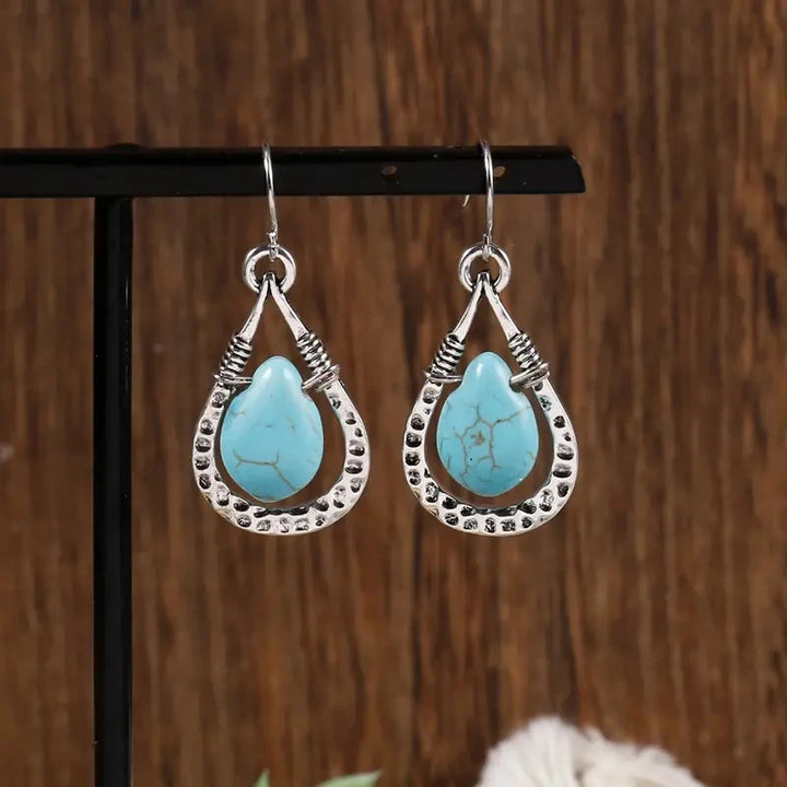 Majestic Sapphire Turquoise Earrings