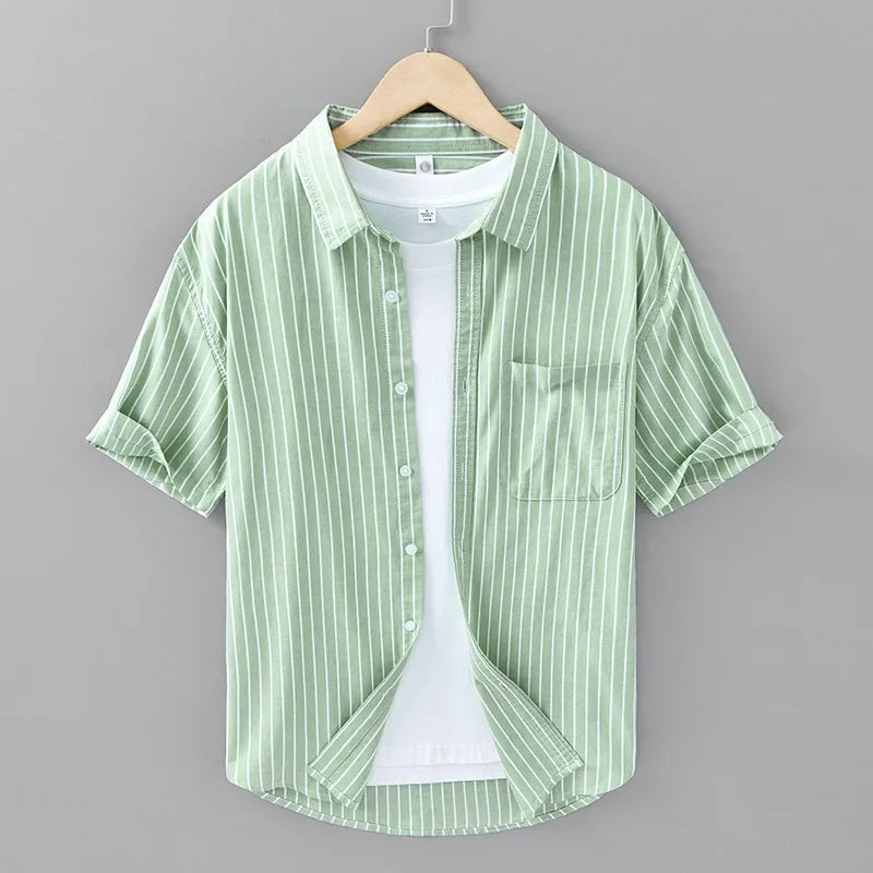 Harbor Stripe Cotton Shirt