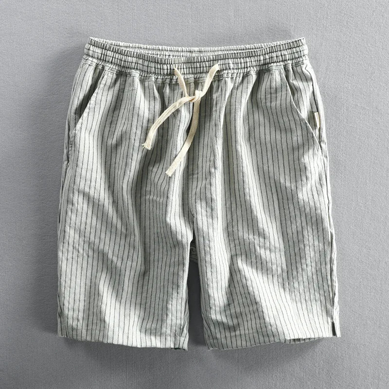 Shoreline Striped Linen Shorts