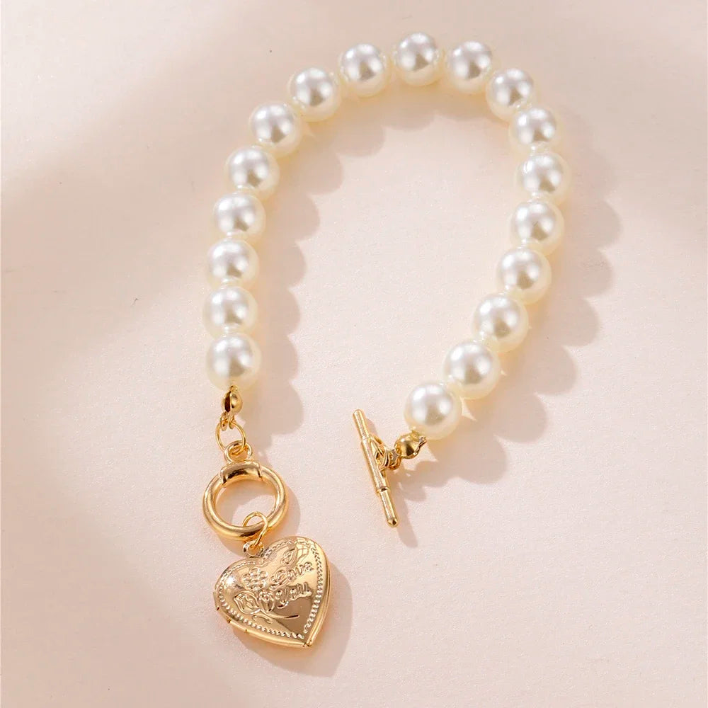 Radiant Lumina Heart Pearl Bracelet