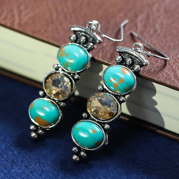 Gilded Turquoise Radiance Earrings