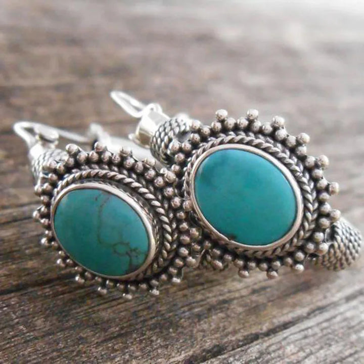 Opulent Turquoise Hoop Earrings