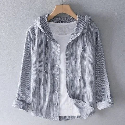 Haven Hooded Linen Shirt
